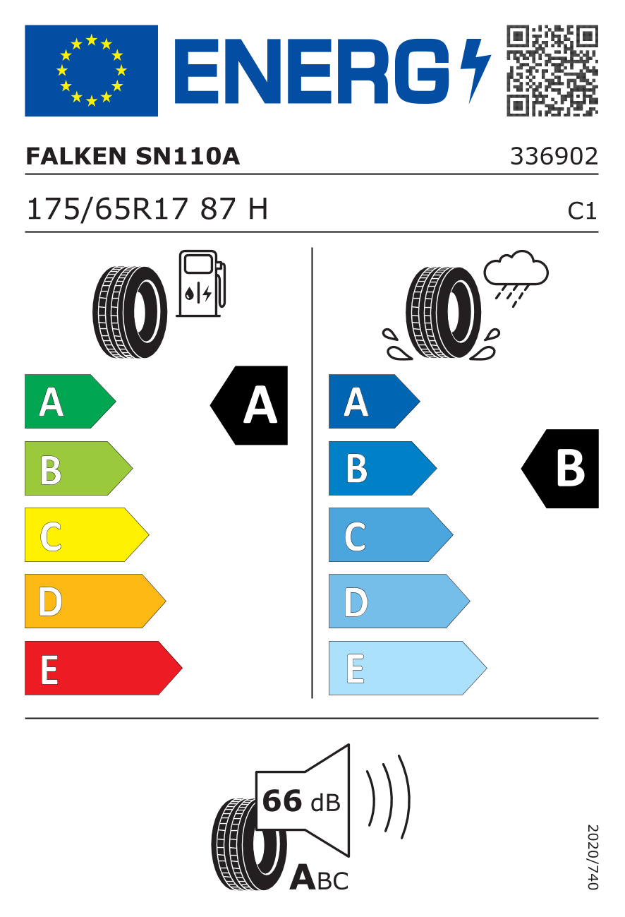 Image of tyre specifications with eprel code 753745